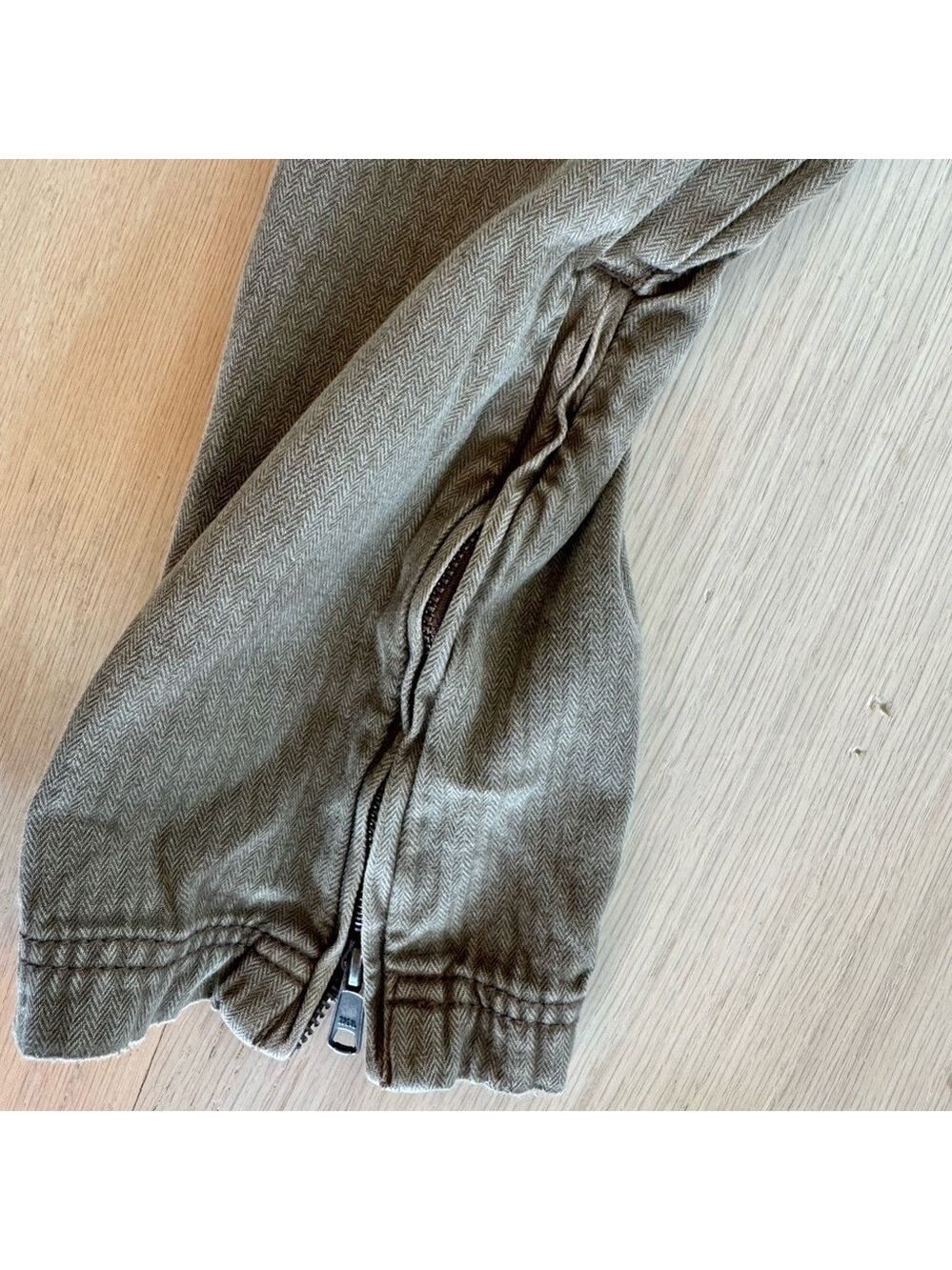 Free People Rule Breaker Slim Pants Size 6 Olive NWOT - Picture 6 of 9